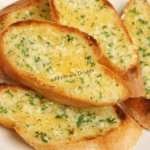 Garlic bread sliced